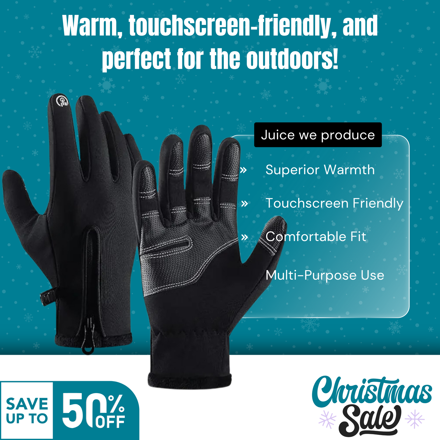 RAZVEL™ winter touchscreen waterproof gloves